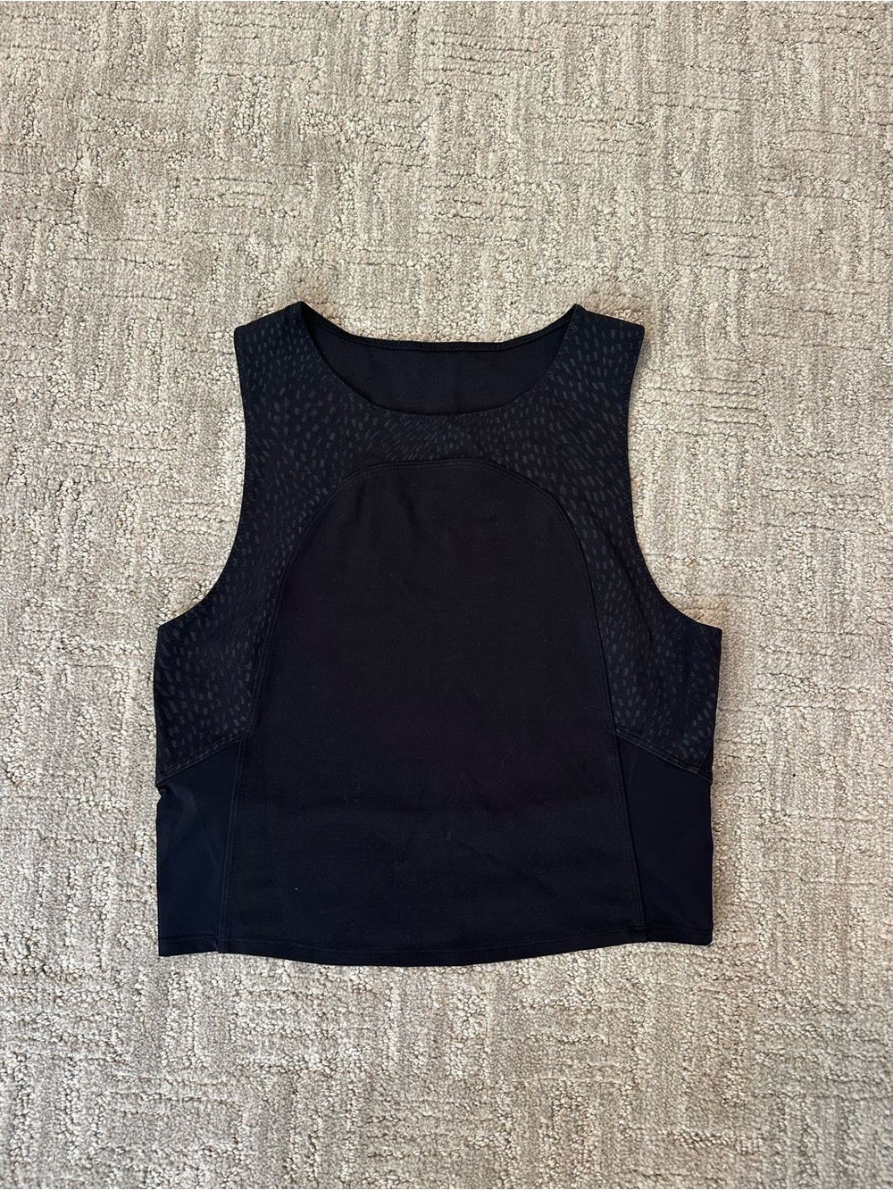 lululemon athletica Black Cropped Align Athletic Tank